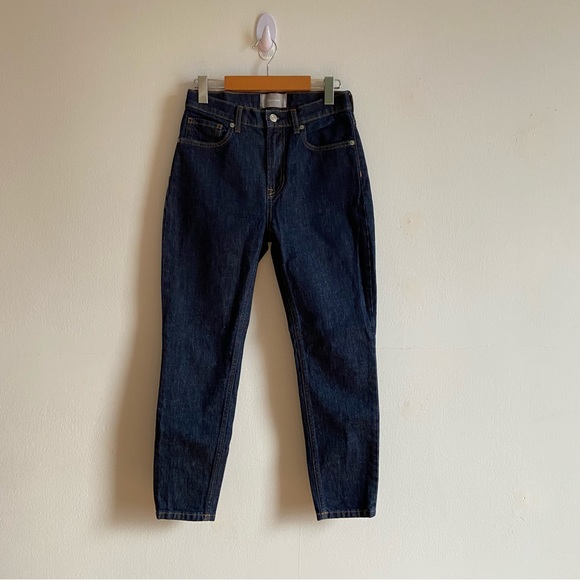 Everlane High Rise Ankle Skinny Dark Wash Denim Jeans - Picture 2 of 11